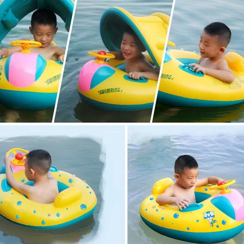 Детская ванночка пляж игрушки с тентом Прокат плавательных кольцо Floaty надувные летние уличные детские игрушки водные игры игрушки для песка для детей