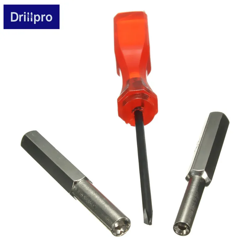 

Drillpro 1PC 3.8mm+4.5mm+Triwing Security Screwdriver Bit Set For NES SNES N64 Game Boy Best Quality