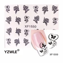 YZWLE Бабочка и цветы дизайн Новое поступление переводные наклейки для ногтей переводные наклейки