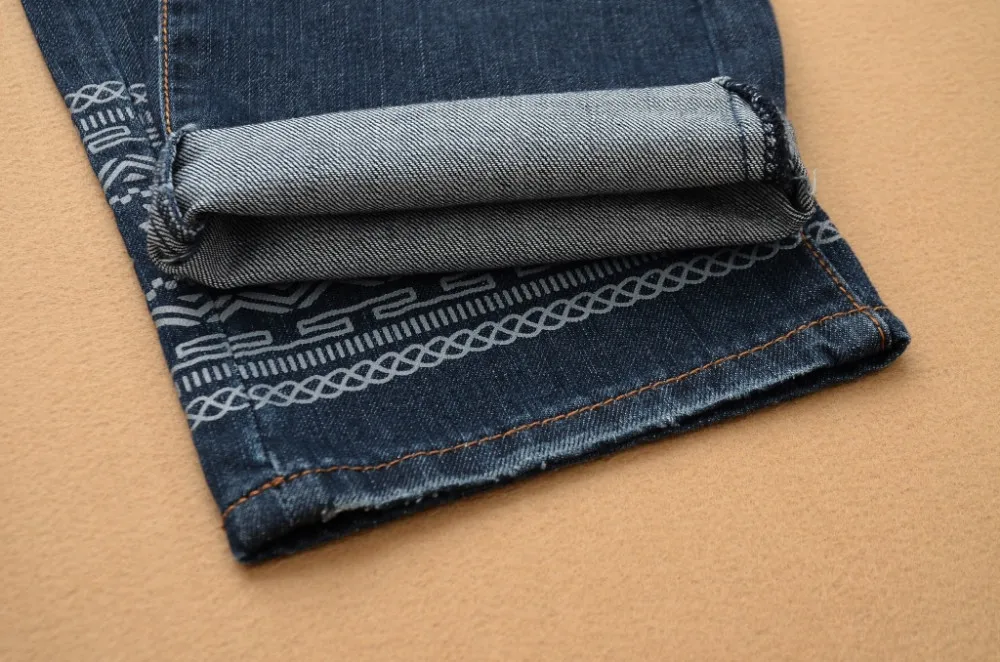 Разрыв джинсовые мужские рваные джинсы в стиле «хип-хоп» череп голова прямые узкие мужские джинсы balmai джинсы Мужские брюки размеры 28-38