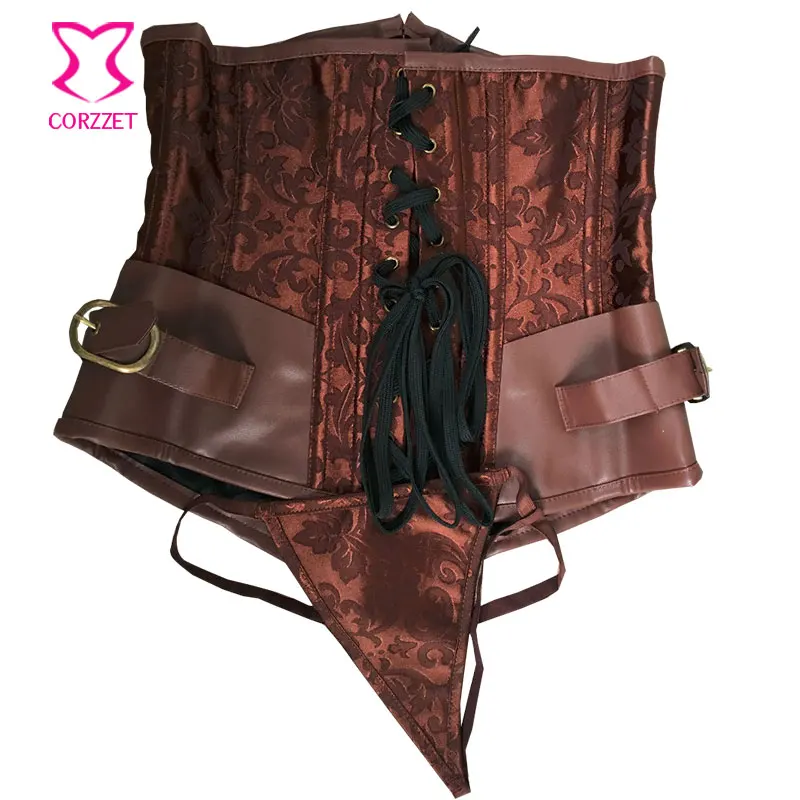 Brown-Steel-Boned-Corset-Underbust-Corsetto-Steampunk-Clothing-Women-Plus-Size-Corsets-and-Bustiers-Gothic-Corselet (4)