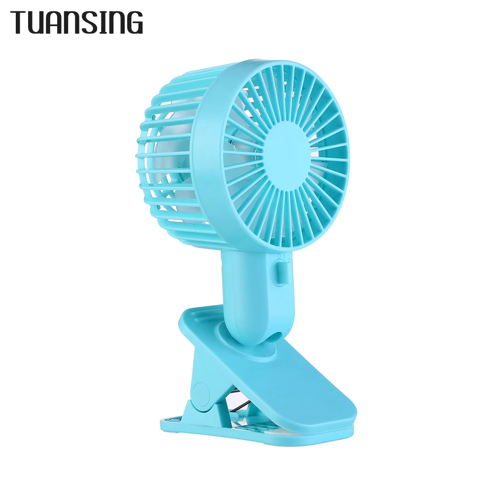 

TUANSING Clip Fan 2 Speed Adjustable Mini USB Fans For Office Desktop Ultra-Silent Double Blades