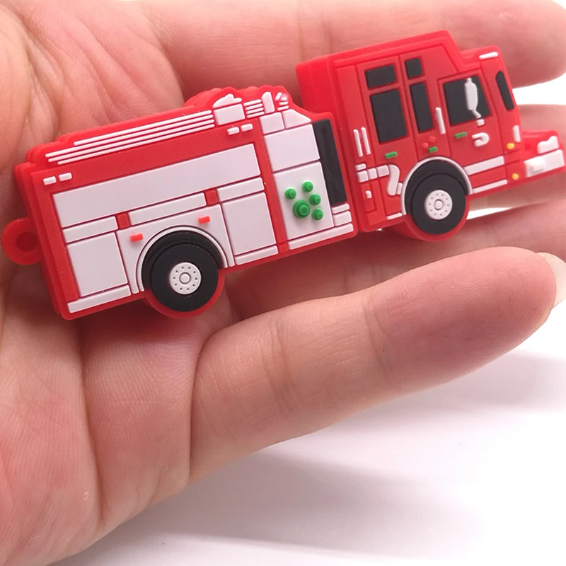 USB2.0 Mini Fire Truck Cartoon Model 8GB-64GB flash drive memory stick pendrive