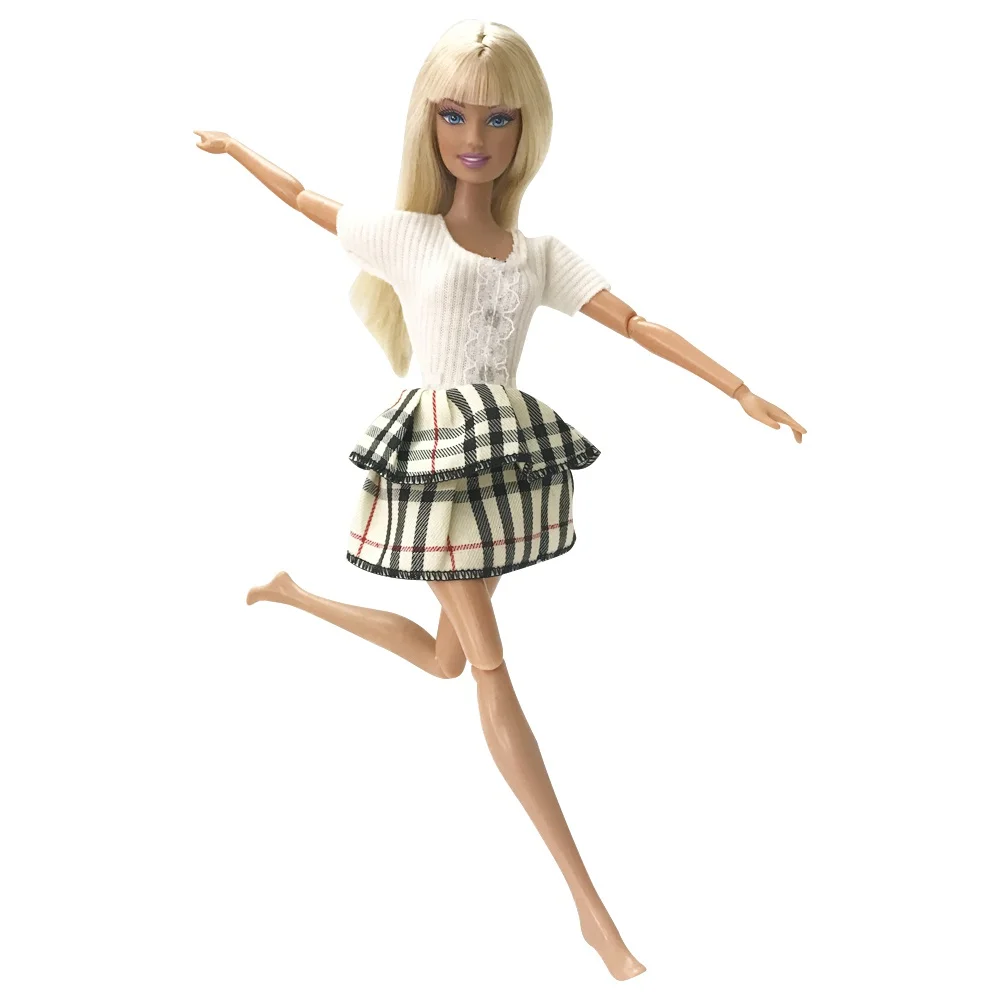 NK Лидер продаж смешанный стиль платье куклы Топ Мода наряд красивая юбка ручной работы вечерние платья для куклы Барби аксессуары DIY игрушки JJ