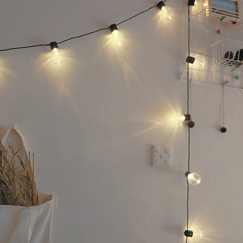Свадебный светильник, Рождественская Свадебная гирлянда, светильник, AC110V 220 V/AA батарея, светодиодный светильник Эдисона, шар, гирлянда