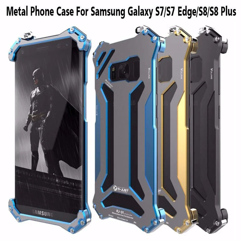 bilder für 2017 S8 Plus Fall R-JUST Aluminium Stoßfänger Fällen Metall Handy-fallabdeckung Für Samsung S7 S7 rand S8 bilder für 2017 S8 Plus Fall R-JUST Aluminium Stoßfänger Fällen Metall Handy-fallabdeckung Für Samsung S7 S7 rand S8