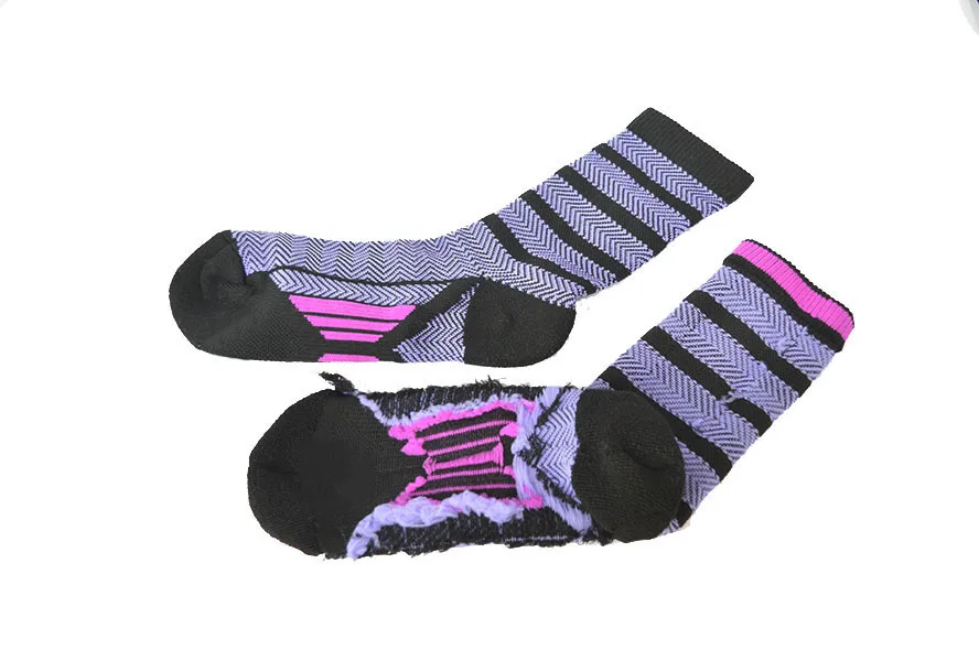 Цветные полосатые носки, компрессионные носки для бега, мужские нейлоновые Компрессионные носки для голени, спортивные носки для катания на коньках, носки для спорта на открытом воздухе, пеших прогулок, велоспорта