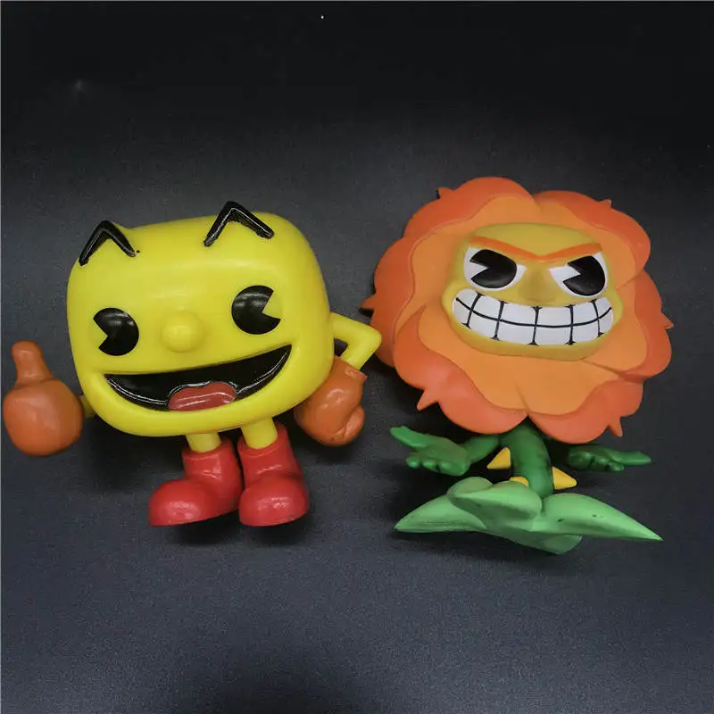 

Pop Cuphead Cagney Carnation Convention model toy and Arcade Games PAC-MAN #81 Vinyl Figure toy no box