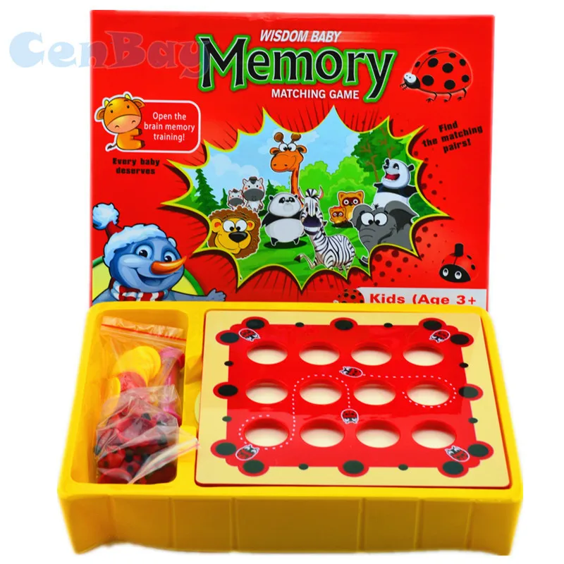 

Children Ladybug Memory Training Matching Pair Game Montessori Pattern Card Learning Parent-child Chess Interactive Toys Gifts