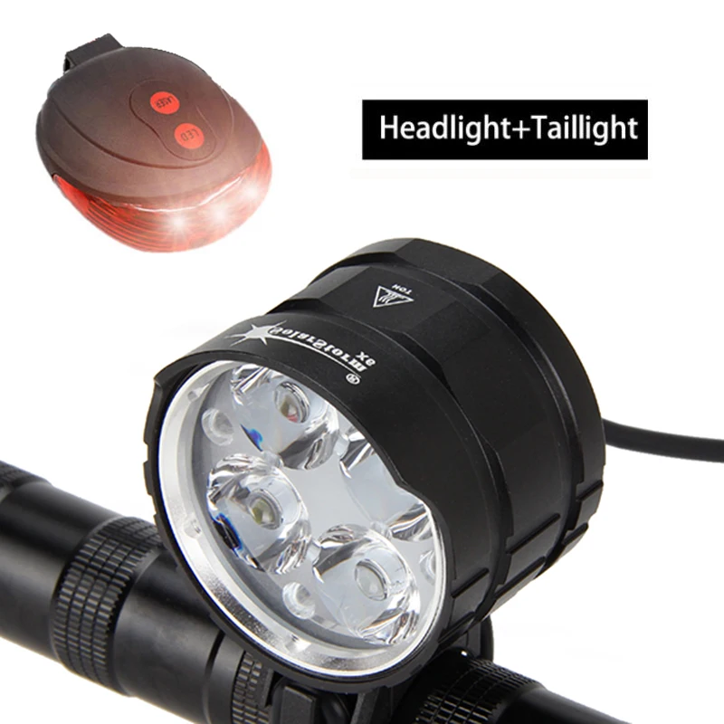 Велосипедный фонарь 8000лм 4x XML T6 светодиодный велосипедный передний светильник велосипедный светильник s вспышка светильник+ аккумулятор+ зарядное устройство переменного тока