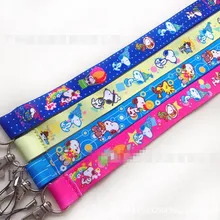 Лот 12 шт. популярного мультфильма аниме собаки разноцветные ключ шнурки Знак ID держателей карт шейные платки с брелок подарки вечерние сувениры