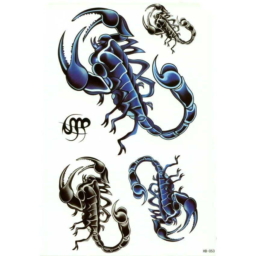 2pcs 3d Cute Scorpion Temporary Tattoos Men Sex Products Man Woman 