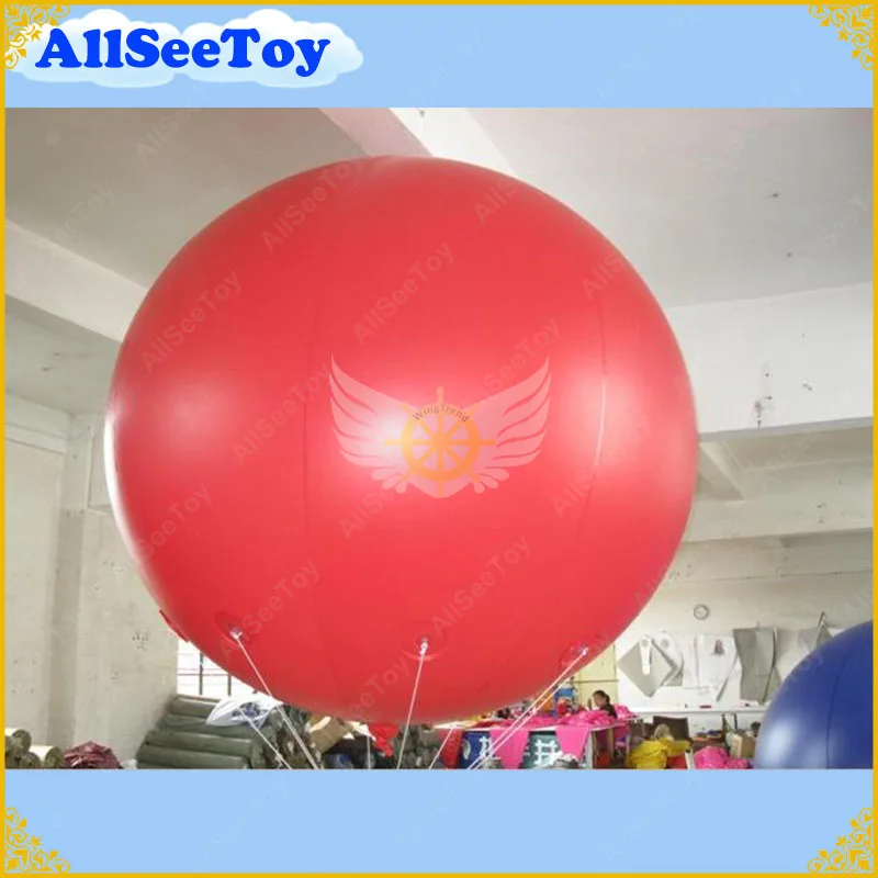 Гигантский надувной шар, 2 м большой рекламный Гелиевый шар, ПВХ материал огромный небесный шар - Цвет: Красный