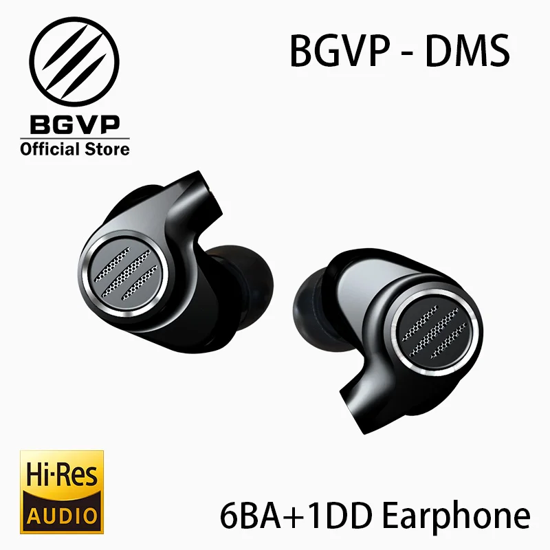 

BGVP DMS HIFI Hybrid Earphone In ear monitors New 2019 6BA Balanced Armature driver high resolution MMCX