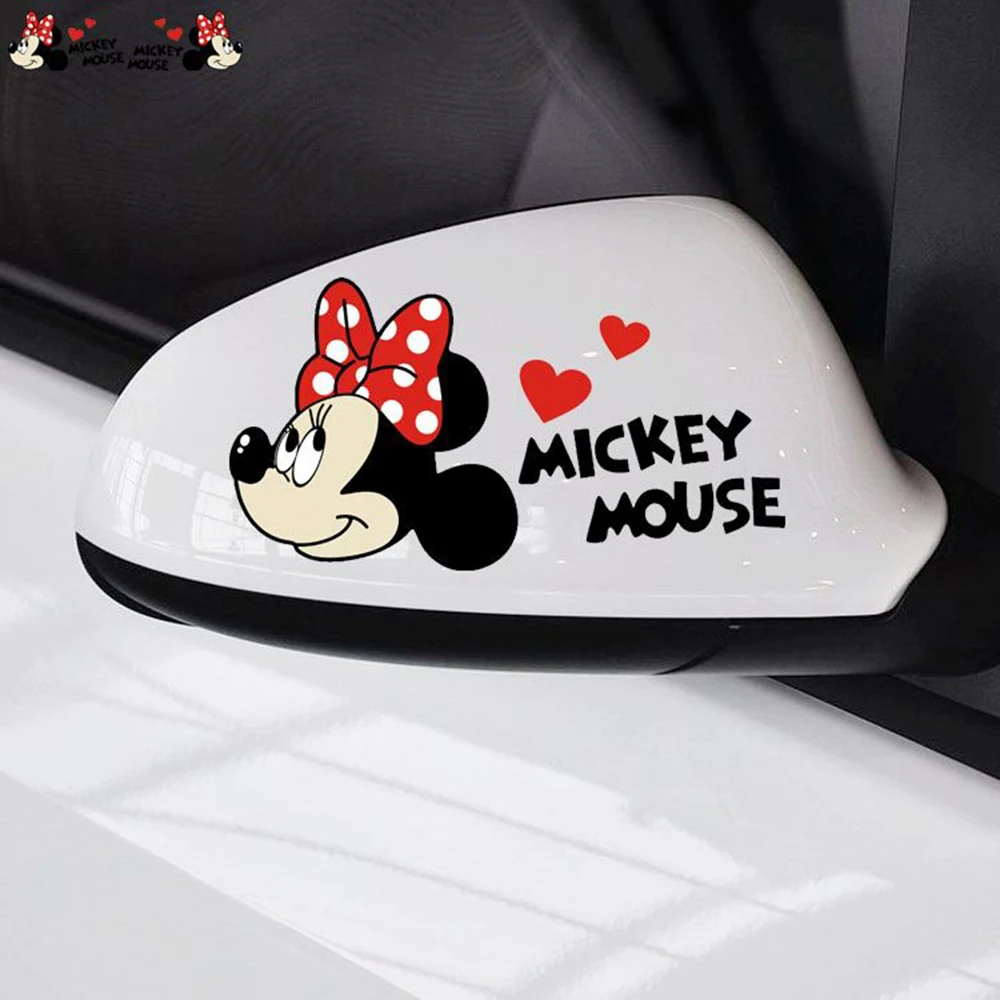 Etie 2 X Cute Cartoon Mickey Mouse Universal Car Rearview Mirror