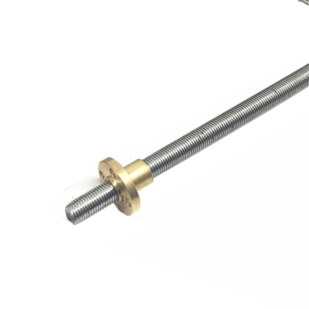 

3D Printer CNC Parts THSL-200-1D Length 200mm T-type Stepper Motor Trapezoidal Lead Screw 8MM Thread 1mm with 1pcs T8 Copper Nut