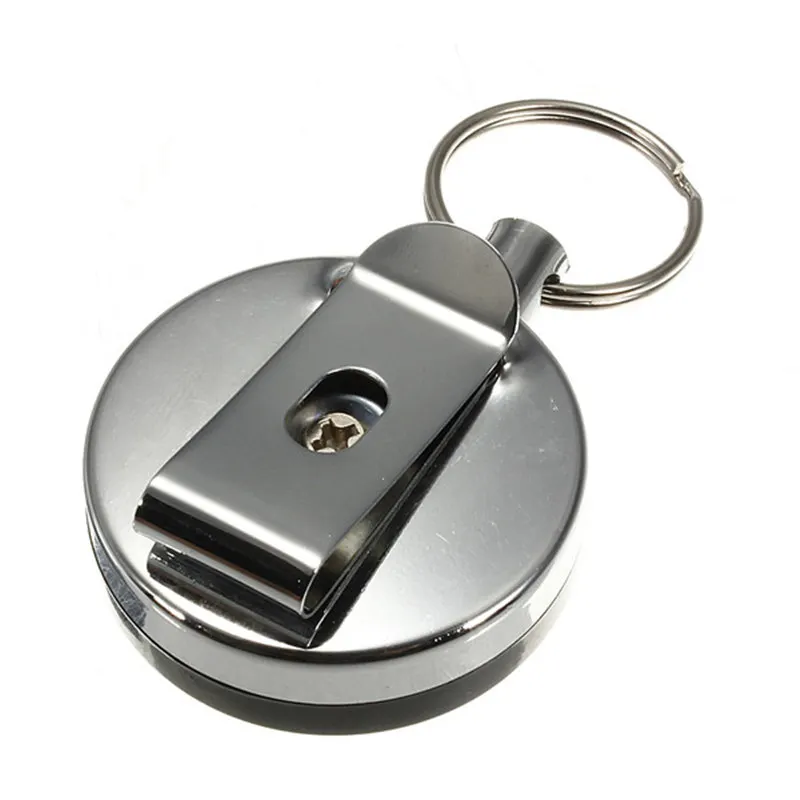 NEW 1 pcs High Quality Stainless Steel Tool Belt Money Retractable Key Chain Clip Key Finder Anti-lost Personal Security Safely