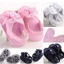 Новые для маленьких девочек сандалии для младенцев детская обувь для девочек цветок мягкое дно анти-скольжения кружева младенческой детская обувь для девочек s
