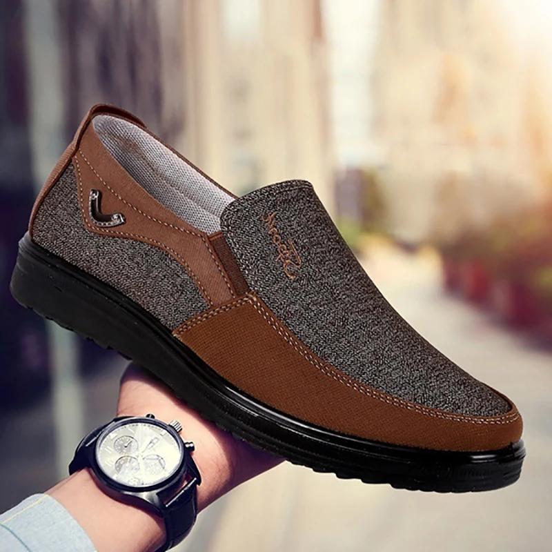 

Canvas Loafers Shoes Slip on Men Casual Shoes Summer New 2019 Breathable Fashion Soft Flat Driving Shoes BRM-088 mens shoes