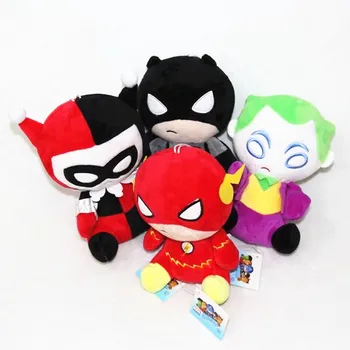 

Hot Cute 1PC 20cm 4 Style Movie Suicide Squad Action Figure The Flash Batman Harley Quinn The Joker Plush Toys Soft Stuffed Doll