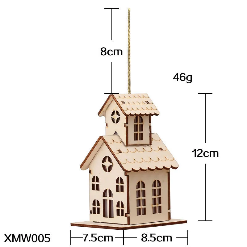 Креативный подарок, светящиеся домики, настольные декоративные рождественские украшения для дома, natale navidad, милый деревянный домик, рождественские украшения - Цвет: 3