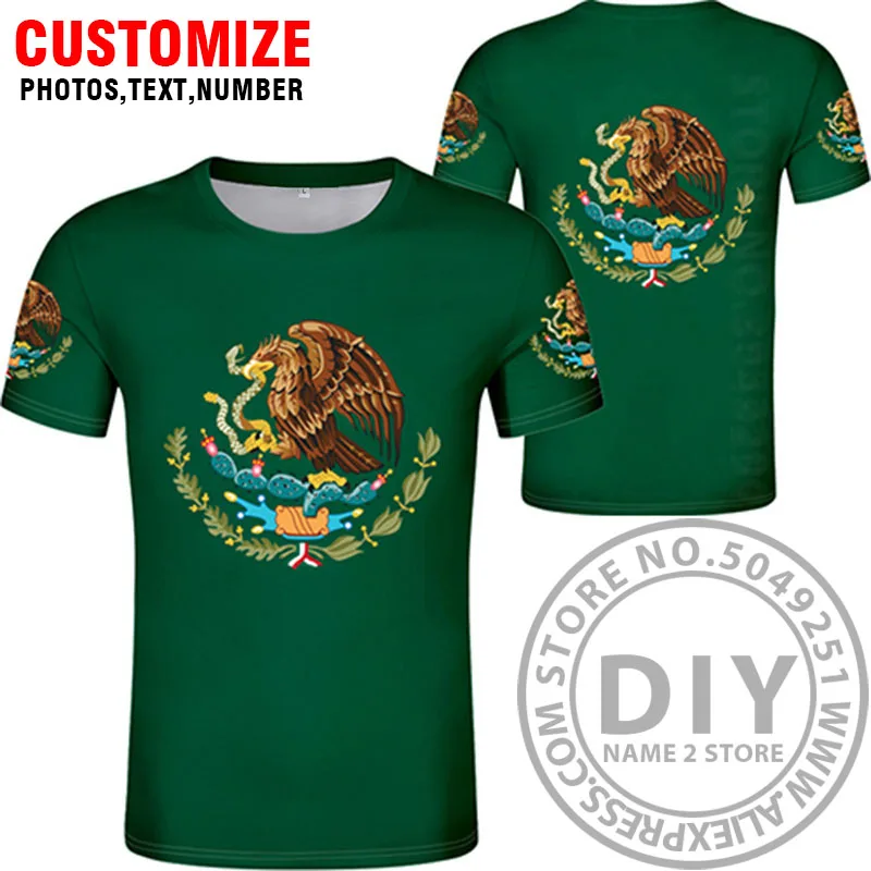 THE UNITED STATES OF MEXICO t shirt logo free custom name number mex t-shirt nation flag mx spanish mexican print photo clothing - Цвет: Style 14