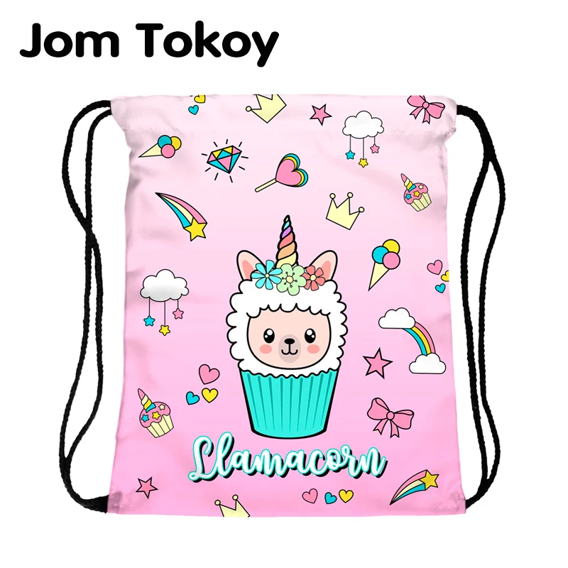 JomTokoy Новая мода Дамский рюкзак со стягивающим шнуром Альпака печати путешествия Softback Для женщин сумка со шнурком сумки skd27142