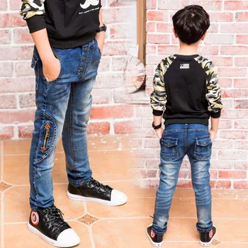 

New Children denim pants big boys slim jeans Boys Jeans , Children zipper jeans, for age 3 4 5 6 7 8 9 10 11 12 13 14 year age