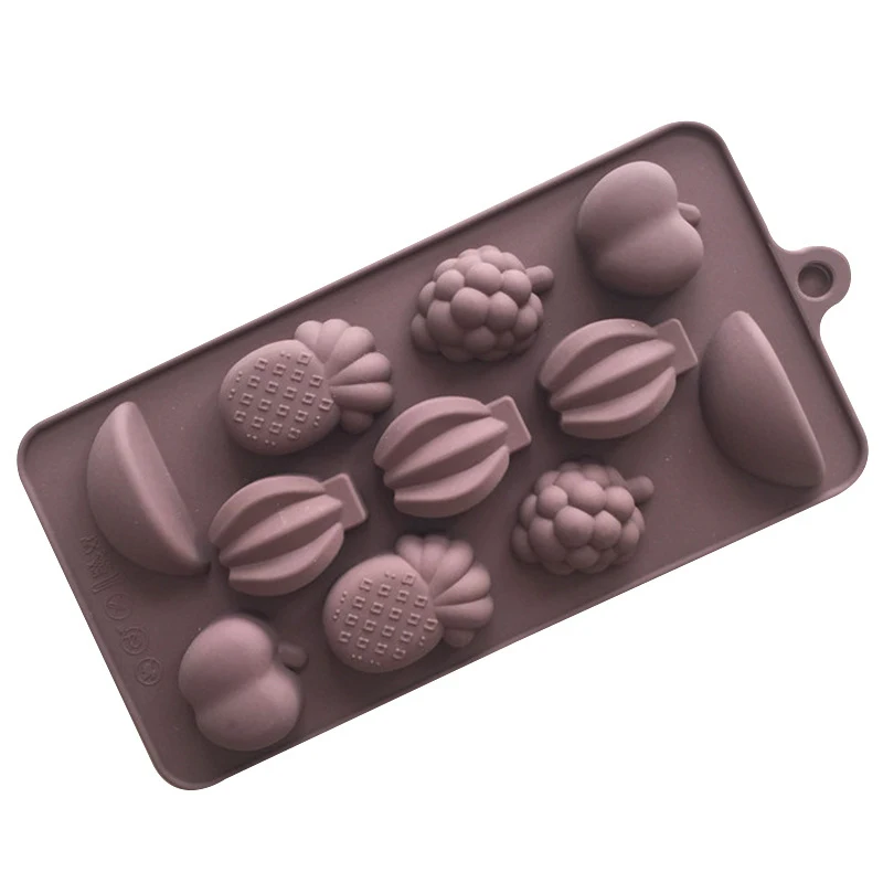 

1PC Silicone Chocolate Molds Various Shapes Tropical Fruits Silicone Ice Molds Cold Handmade Soap Moulds DIY Chocolate MH143