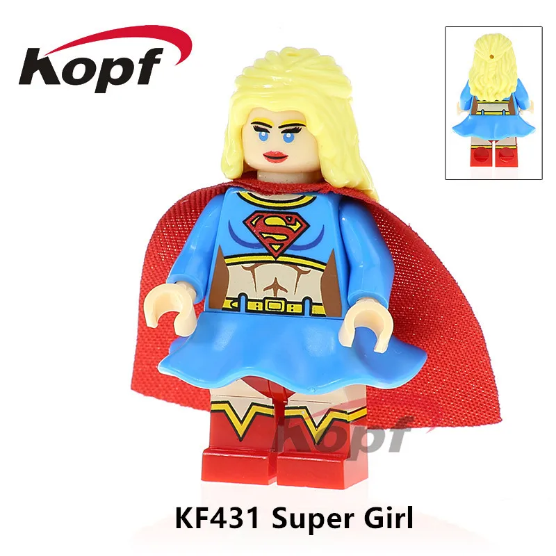 

Super Heroes Single Sale Supergirl Knight King Iron Man Wonder Woman Bricks Collection Building Blocks Children Gift Toys KF431
