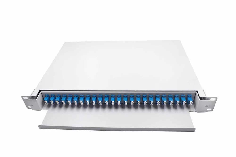 Lc 24 Port 19 Rack Mount Drawer Type Fiber Optic Patch Panel In