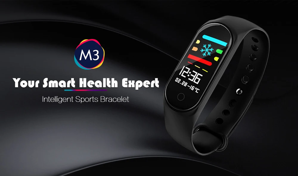 M3 0.96 inch Sports Smart Bracelet Bluetooth 4.0 IP67 Waterproof Call / Message Reminder Heart Rate Monitor Blood Pressure Functions