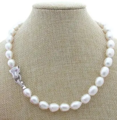 18"huge 12-11MM white SOUTH SEA NATURAL BAROQUE PEARL NECKLACE 14K GOLD