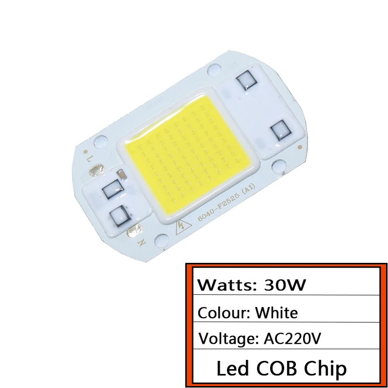 Смарт IC высокой светодио дный мощности светодиодные матрицы для проекторов 20 Вт 30 Вт 50 Вт 110 V 220 V DIY прожектор COB светодио дный LED диодный