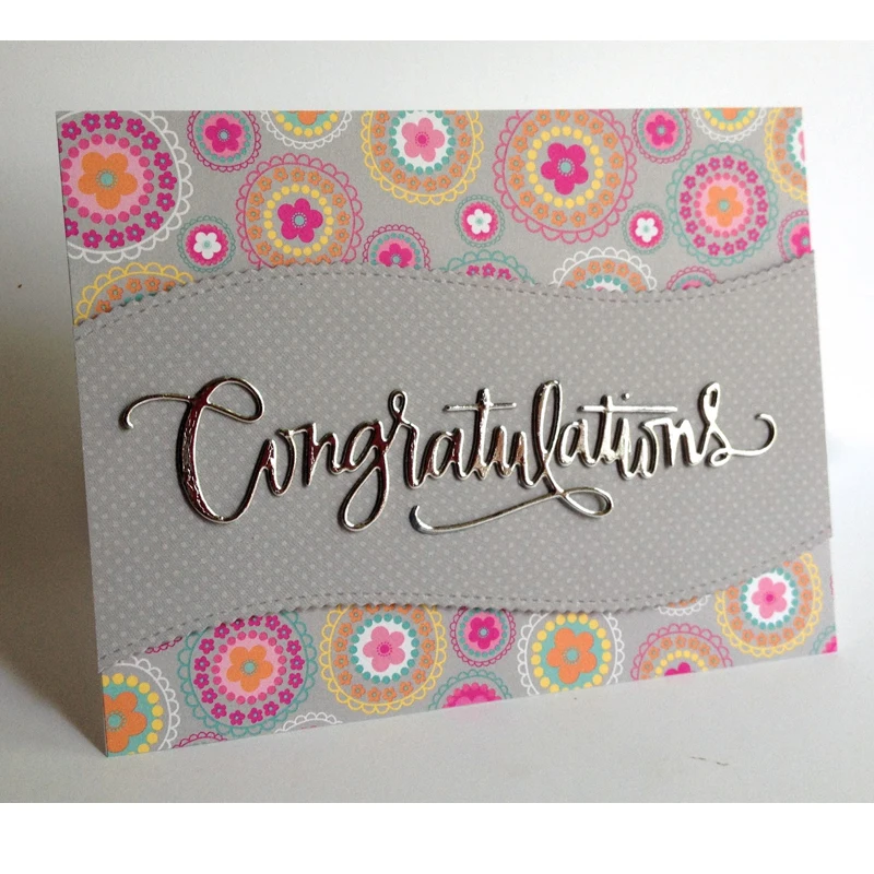 

Congratulations Letters Shape Metal Cutting Dies Stencil For Scrapbooking Embossing DIY Paper Card Handcrafts Model 2018 New