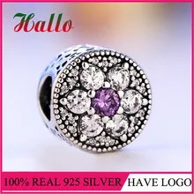 Forget Me Not Кристалл Шарм бисера Браслет Fit Серебро 925 первоначально breloques бусы для изготовления ювелирных изделий joyas de плата 925