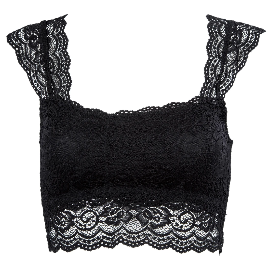 SYB 2016 NEW Womens Lady Lace Vest Sleep Bra Crop Tops Padded Boob Tube