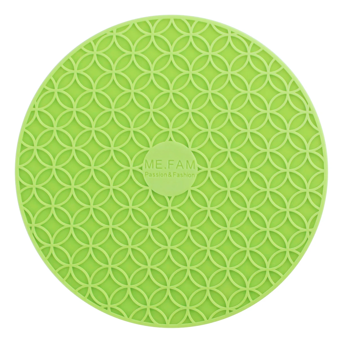 ME. FAM 1 шт. 16 см круглый силиконовый коврик для воссоединения нескользящий теплоизоляционный коврик для тарелок для кухни, ресторана, офиса - Цвет: Light green 1 Piece