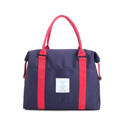 Большая тканевые органайзеры для путешествий за рубежом, сумка для хранения, женская сумка на плечо, водонепроницаемая мужская сумка на колесиках, дорожная сумка - Цвет: Navy