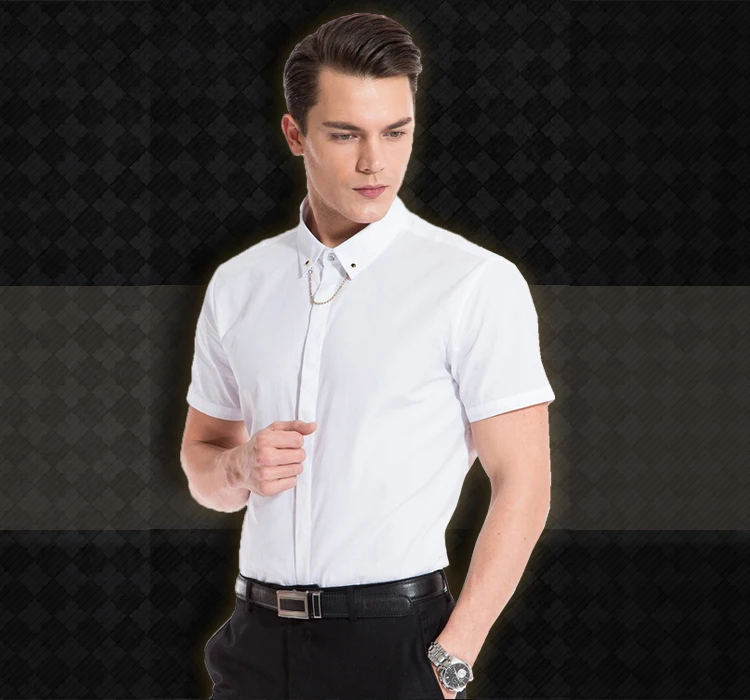 AJh,white shirt with gold chain 