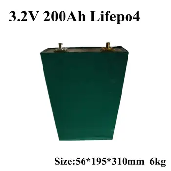 

4pcs/lot 200Ah Lifepo4 Rechargeable LiFePo4 Storage Batteries Lithium 3.2v 200ah Battery for Solar Storage