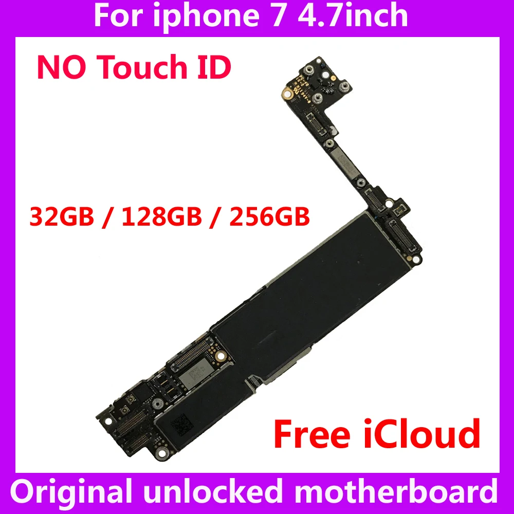 Материнская плата NO iCloud разблокированная по всему миру для iphone 7 32 ГБ 128 256 100%