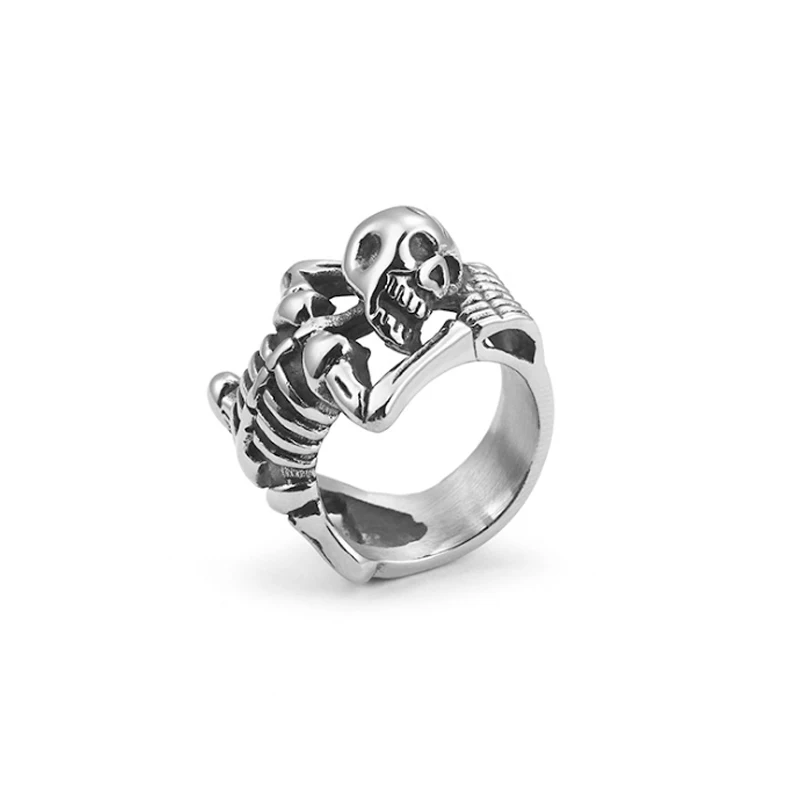 

Fashion Accessories man punk skull ring vintage domineering skull 316L Stainless steel High Quality Jewelry For Men Rings