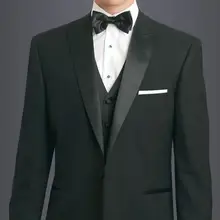 Изготовленный На Заказ Slim Fit One Button жених смокинг с лацканами с острыми углами Лучший мужской костюм жениха Мужские свадебные костюмы(пиджак+ брюки+ галстук+ жилет