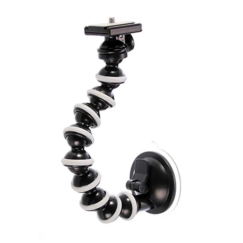Fotga 7" Stand Suction Flexible Mount Tripod with Removable 1/4" QR Plate for Camera DV Gopro MAX Load 1KG