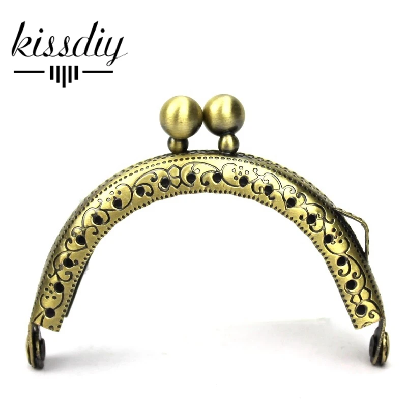 

KISSDIY 20pcs 6.5cm Antique Bronze Metal Purse Frame coin kiss clasp handle DIY Bag hardware Accessorie Craft Tailor Sew