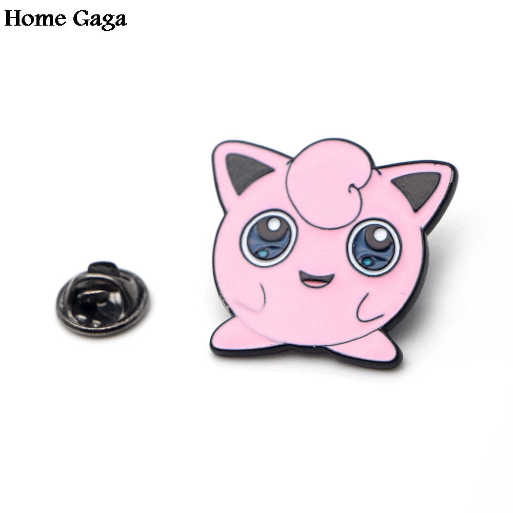 

Homegaga Jigglypuff Pocket Monster cartoon Zinc pins para clothes metal medal for bag shirt badges brooches for men women D0922