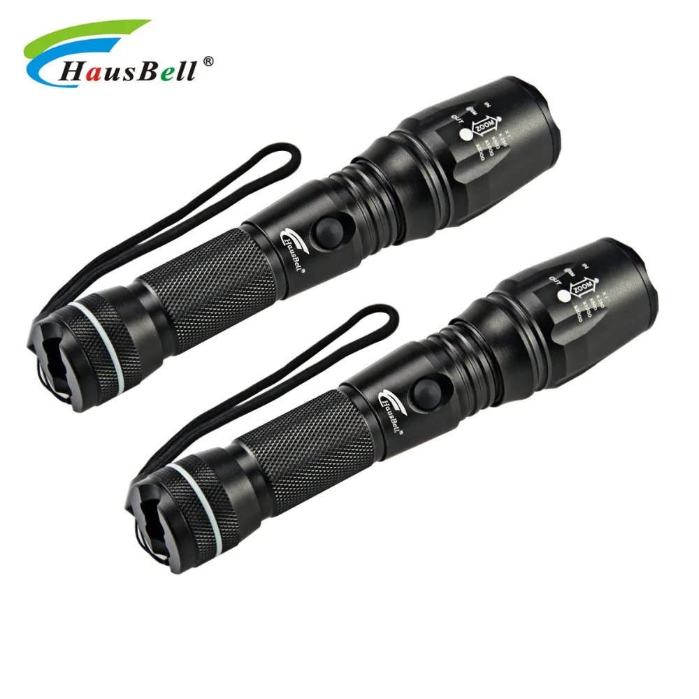 

Hausbell 1200 Lumen Zoomable Cree XML T6D LED 18650 Flashlight Focus Torch Lamp Adjustable Super Brightness Waterproof