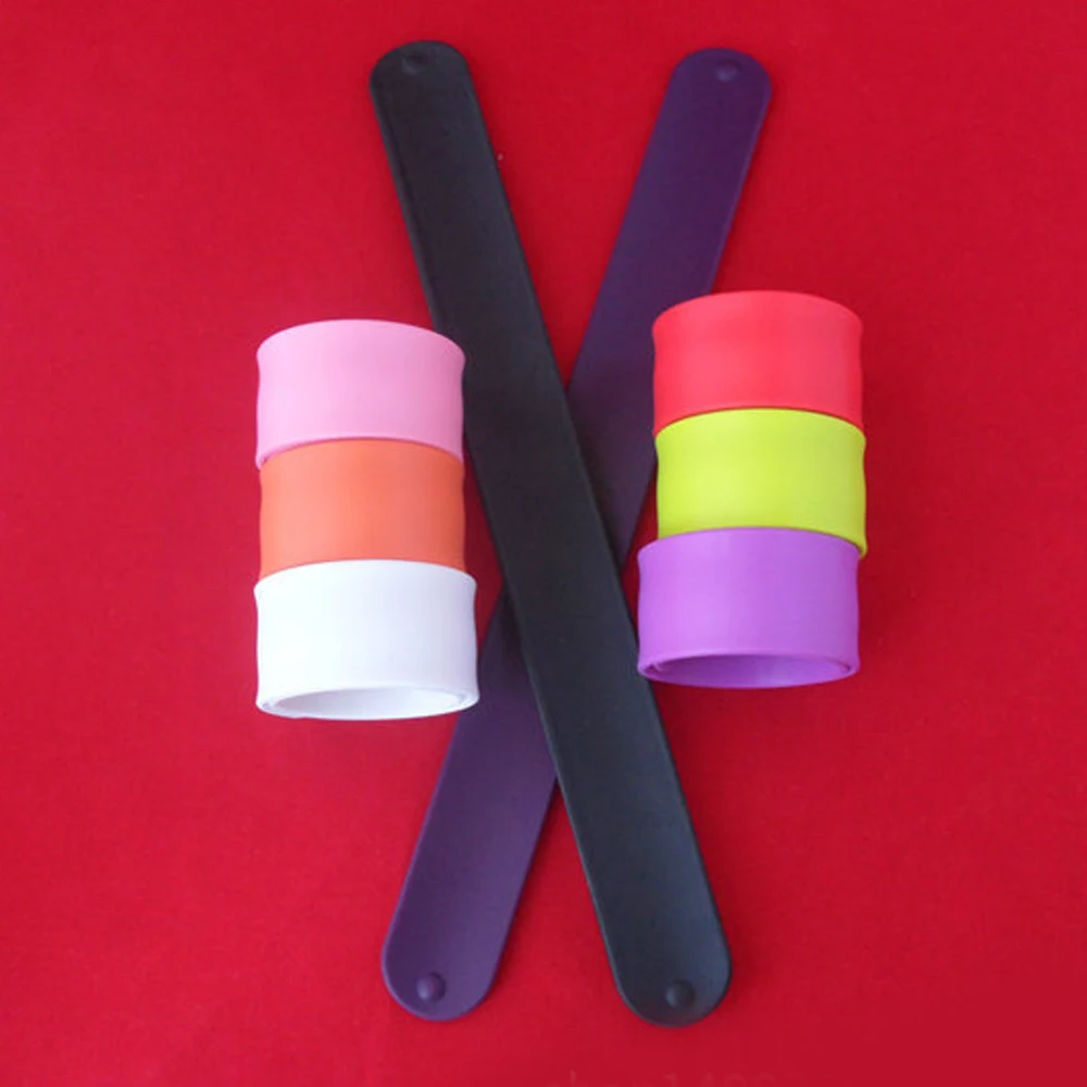 1Pc Flexible Silicone Slap Bracelets Wristband Party Wrist Strap For Kids Children Holiday Beach Party Favours 230x25x2mm Random