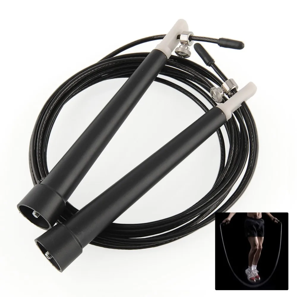 Original-Steel-Cable-Wire-Ultra-Speed-Skipping-Skip-Adjustable-Jump-Rope-Exercise-Crossfit-Sports-Cardio-3M